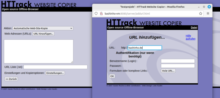 Komplette Webseiten mit HTTrack herunterladen – Bashinhos OSINT Tipps
